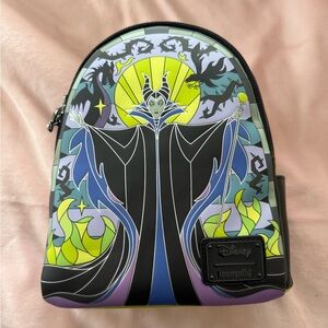 Loungefly Disney Stained Glass Maleficent Backpack